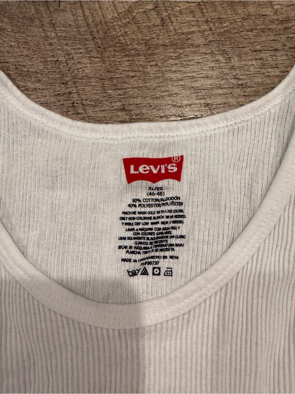 Levi's White Ribbed Tank - Picture 2 of 3